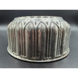 Vintage Kreamer 44 Metal Bowl Starburst Pattern Rustic Primitive Farmhouse Decor